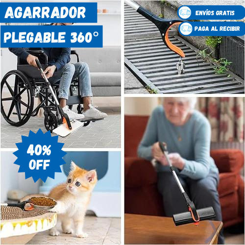 AGARRADOR PLEGABLE CON CLIP GIRATORIO 360° - FOLDINGPICKER®