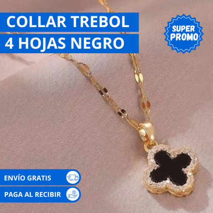 Collar Trébol 4 Hojas + Caja De Lujo