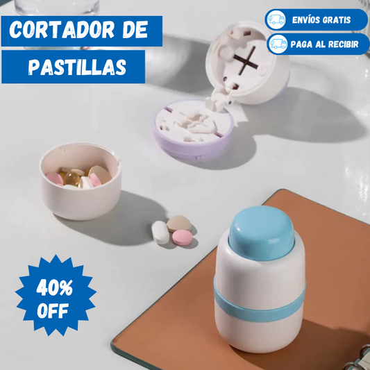 CORTADOR Y ALMACENADOR DE PASTILLAS 2 EN 1 - Portpast®