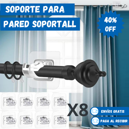 PAQUETE DE 8 SOPORTES DE PARED AJUSTABLES - SoportAll®