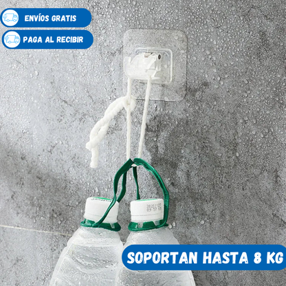 PAQUETE DE 8 SOPORTES DE PARED AJUSTABLES - SoportAll®