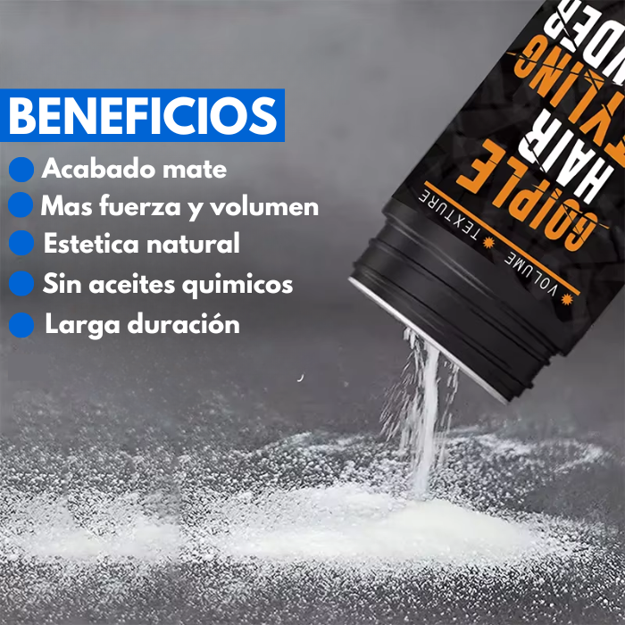 VOLUMINIZADOR DE CABELLO EN POLVO + GUIA DE USO