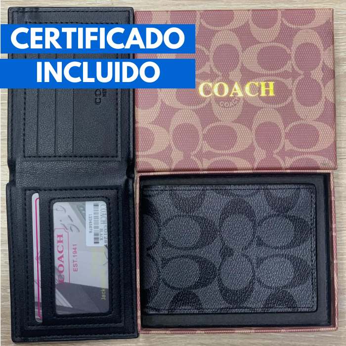 Billetera COACH G5 + Caja y certificado de autenticidad