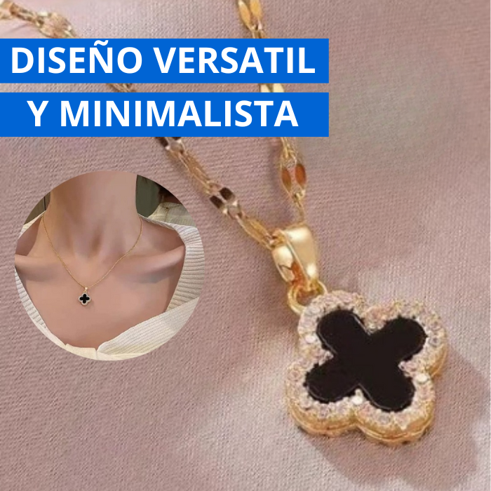 Collar Trébol 4 Hojas + Caja De Lujo