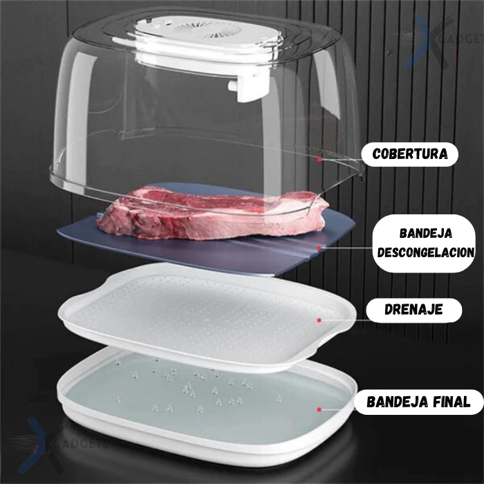 Maquina de descongelar rápido Thawer Max Tarimo - Descongela Alimentos Rápidamente en bandeja 4 en 1