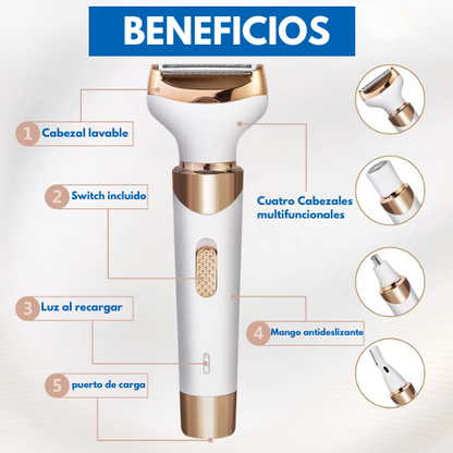 DEPILADORA FACIAL Y CORPORAL 4 EN 1 - DEPILA TODO TU CUERPO🩷- ENVIOS GRATIS