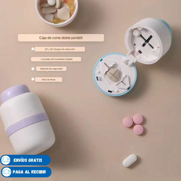 CORTADOR Y ALMACENADOR DE PASTILLAS 2 EN 1 - Portpast®