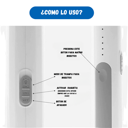 Matamoscas eléctrico 2 en 1 y lámpara nocturna para matar mosquitos Bug Zapper®