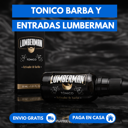 Tonico Lumberman Entradas y Barba + Cepillo estimulante