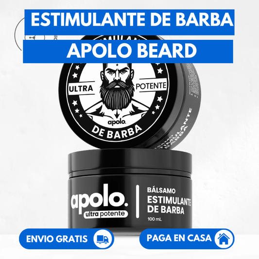 Estimulante de barba (APOLOBEARD) + Guia cientificamente comprobada para crecimiento de barba