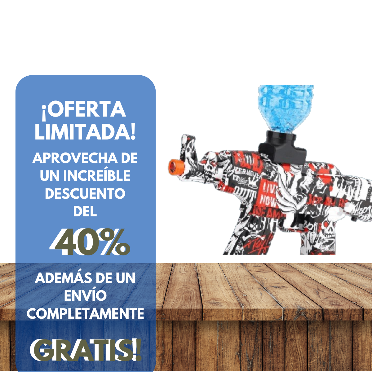 Rifle de Hidrogel Orbits + REGALO 10000 Orbits